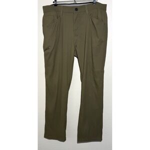 Orvis Men's Pants 38x32 Outdoor Stretch Water Repellent Nylon Green Hiking